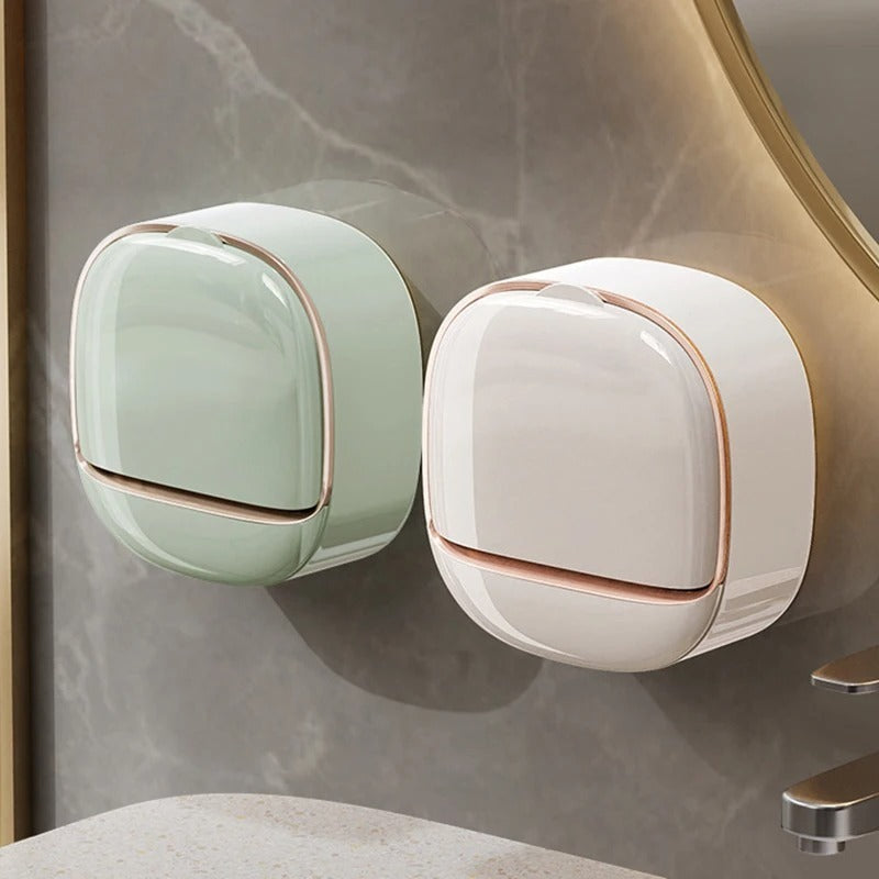 Wall-Mounted Soap Holder β Flip-Cover Bathroom Soap Dish