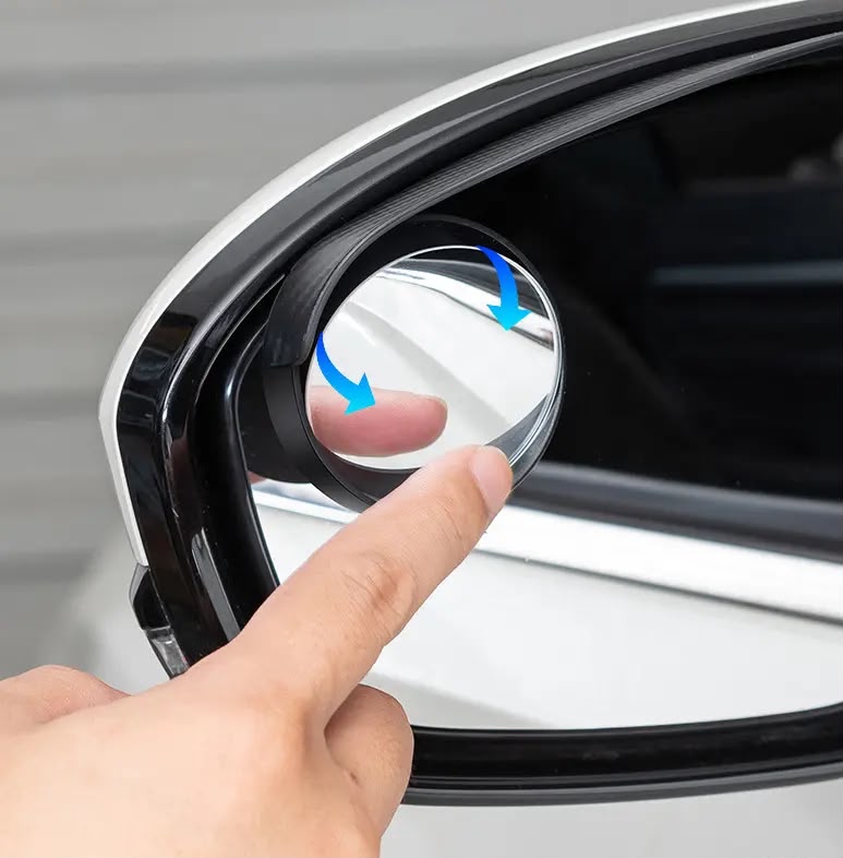 360Β° Round Rearview Mirror | Small Blind Spot Side Mirror | Adjustable Wide-Angle Car Mirror