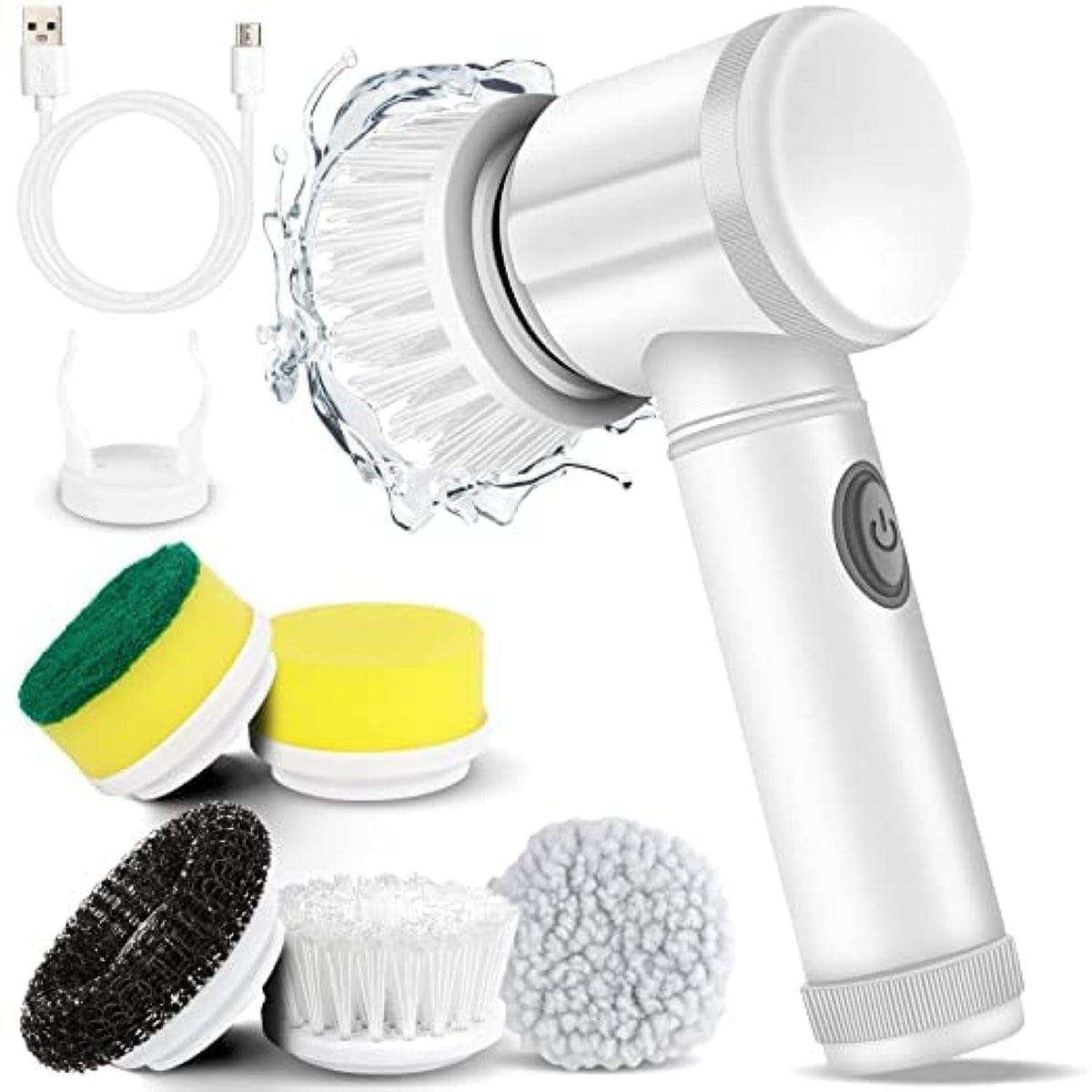 5-in-1 Electric Cleaning Brush – Multi-Surface Scrub & Cleaning Tool